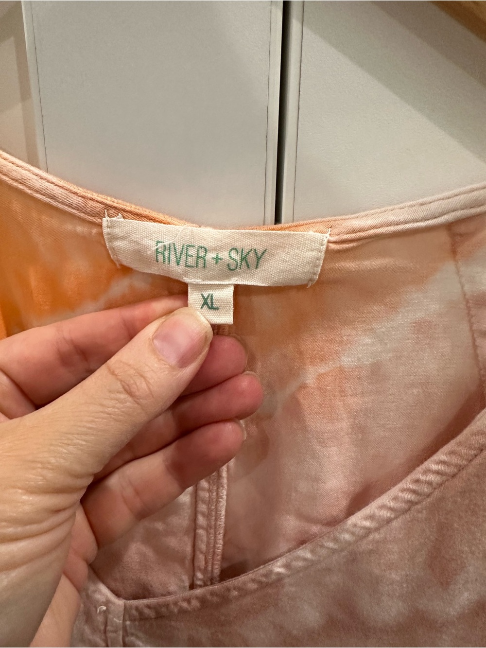 River + Sky Pink & Orange Tie-Dye V-Neck Tunic - Picture 2 of 5